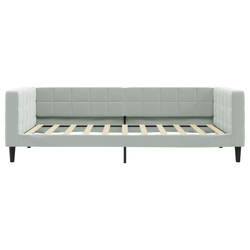 Letto da Giorno Grigio Chiaro 100x190 cm in Velluto | homemem39