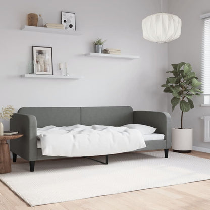 Letto da Giorno Grigio Scuro 80x200 cm in Tessuto - homemem39