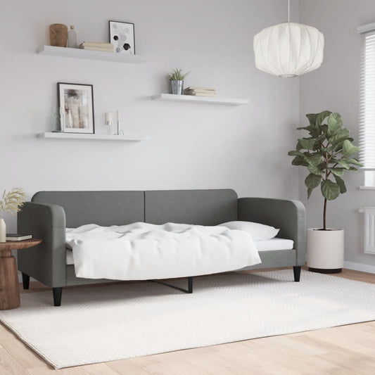 Letto da Giorno Grigio Scuro 80x200 cm in Tessuto - homemem39