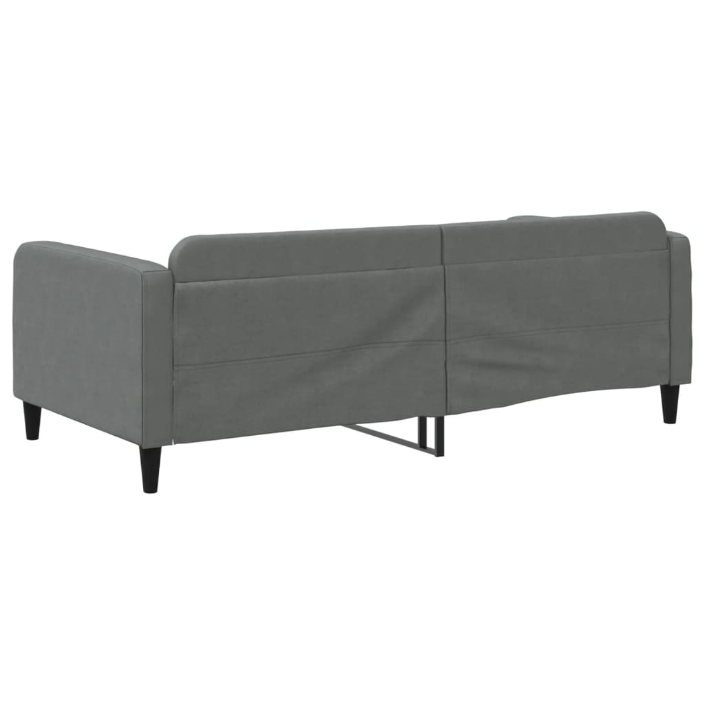 Letto da Giorno Grigio Scuro 100x200 cm in Tessuto - homemem39