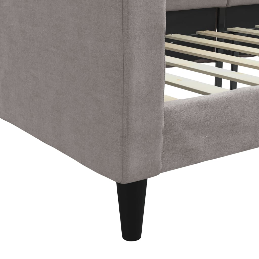 Letto da Giorno Tortora 100x200 cm in Tessuto