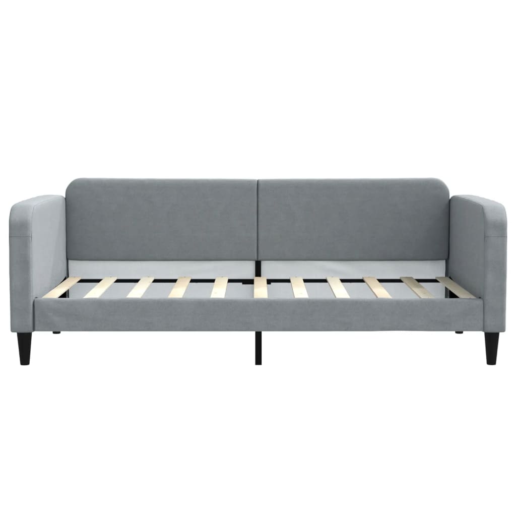 Letto da Giorno Grigio Chiaro 90x190 cm in Tessuto - homemem39