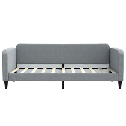 Letto da Giorno Grigio Chiaro 90x190 cm in Tessuto - homemem39