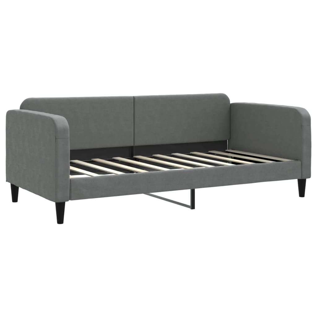 Letto da Giorno Grigio Scuro 90x190 cm in Tessuto - homemem39
