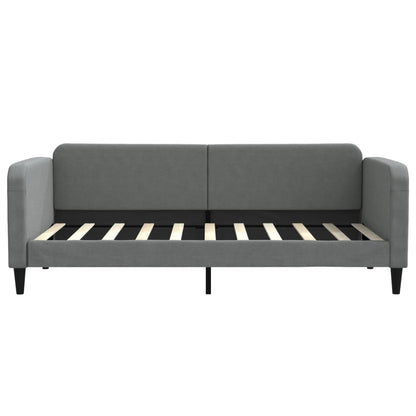 Letto da Giorno Grigio Scuro 90x190 cm in Tessuto - homemem39
