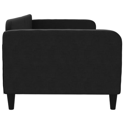 Letto da Giorno Nero 90x190 cm in Tessuto