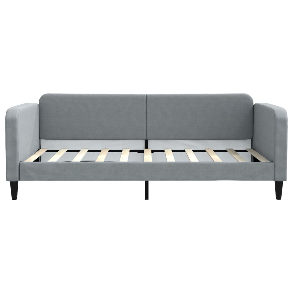 Letto da Giorno Grigio Chiaro 100x190 cm in Tessuto | homemem39