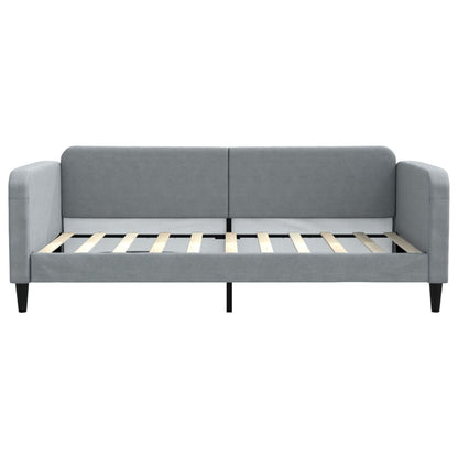 Letto da Giorno Grigio Chiaro 100x190 cm in Tessuto | homemem39