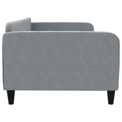 Letto da Giorno Grigio Chiaro 100x190 cm in Tessuto
