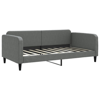 Letto da Giorno Grigio Scuro 100x190 cm in Tessuto