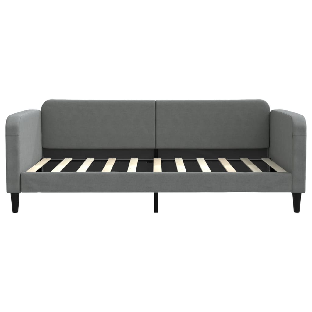 Letto da Giorno Grigio Scuro 100x190 cm in Tessuto