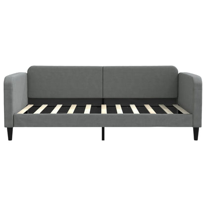 Letto da Giorno Grigio Scuro 100x190 cm in Tessuto
