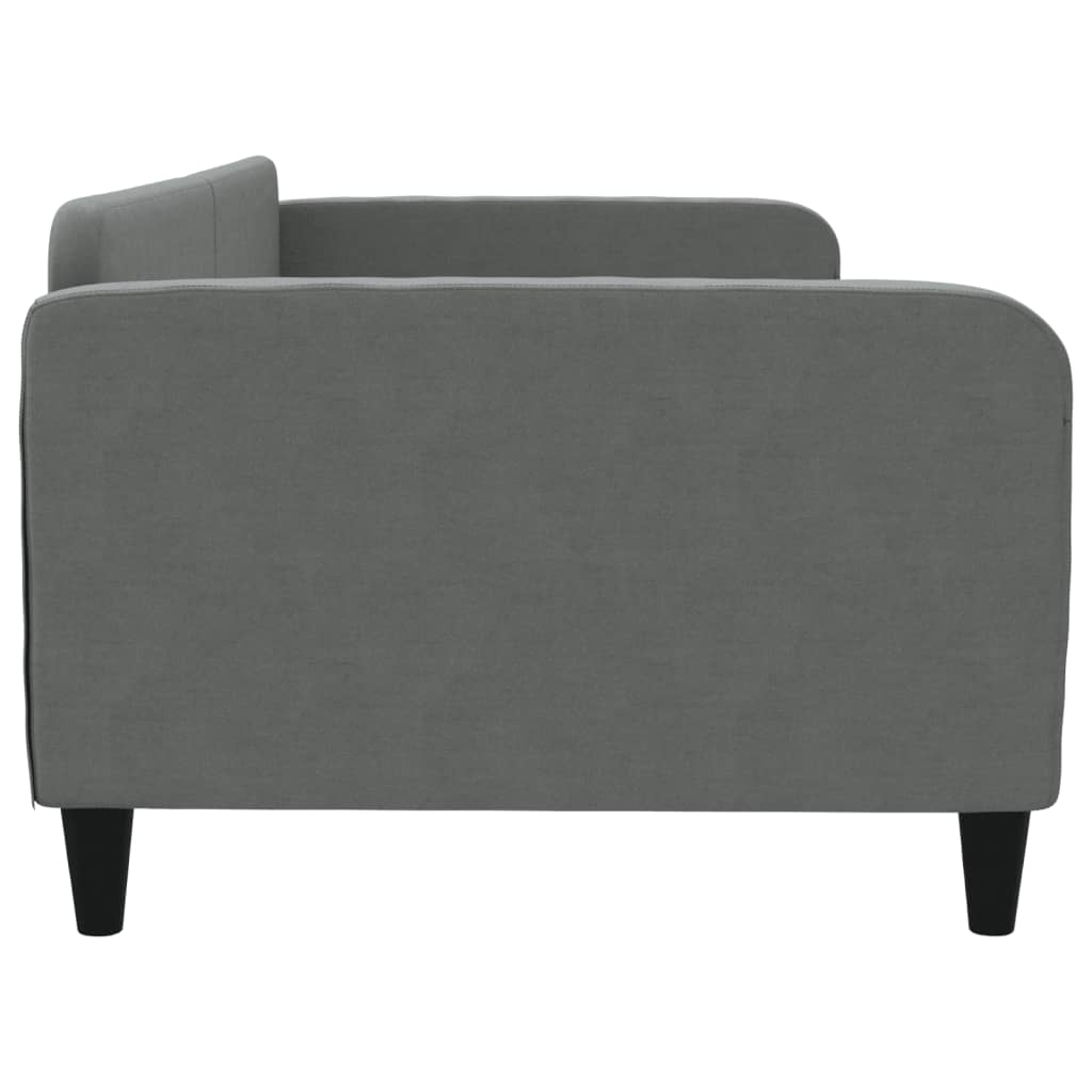 Letto da Giorno Grigio Scuro 100x190 cm in Tessuto