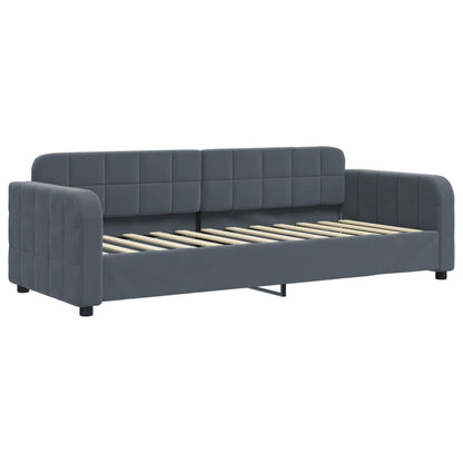 Letto da Giorno Grigio Scuro 80x200 cm in Velluto - homemem39
