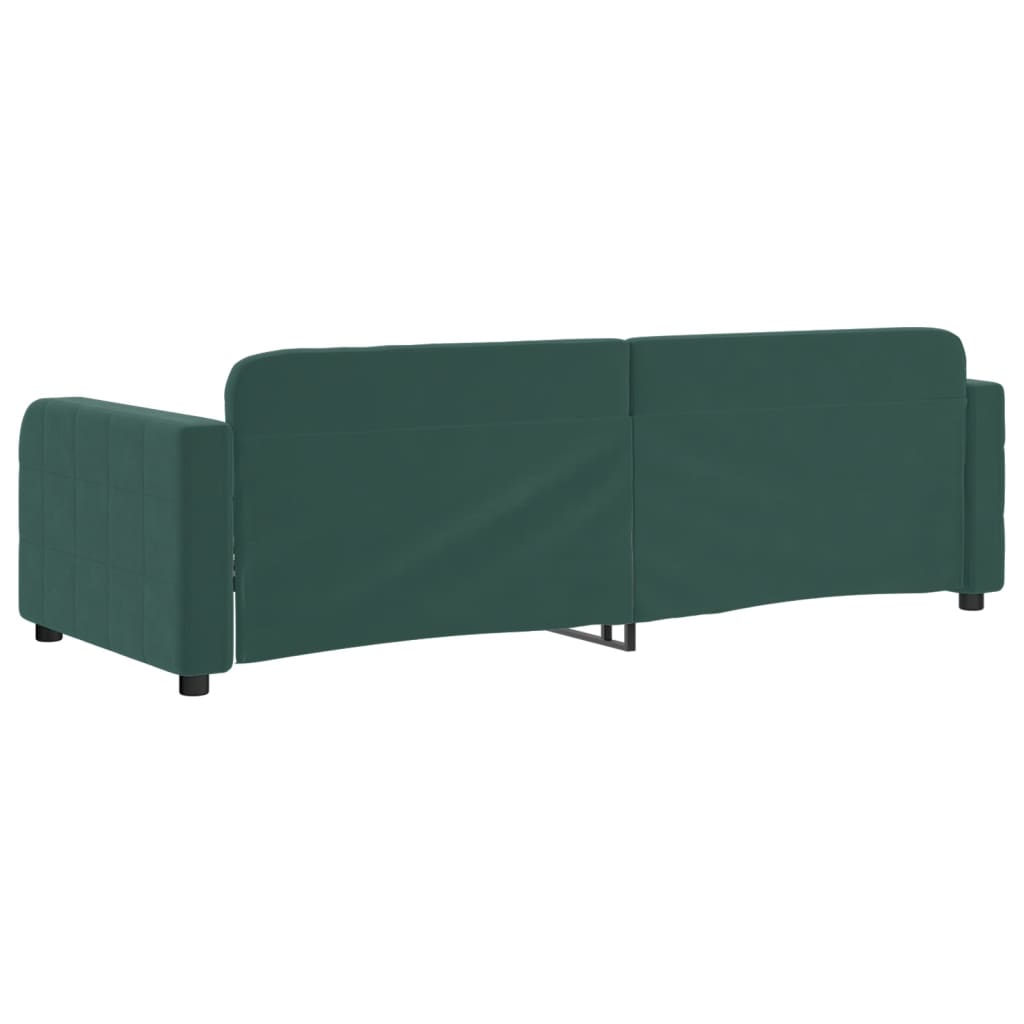 Letto da Giorno Verde Scuro 80x200 cm in Velluto - homemem39