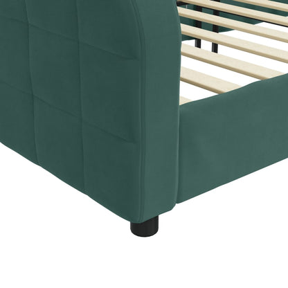 Letto da Giorno Verde Scuro 80x200 cm in Velluto - homemem39