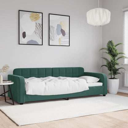 Letto da Giorno Verde Scuro 80x200 cm in Velluto - homemem39