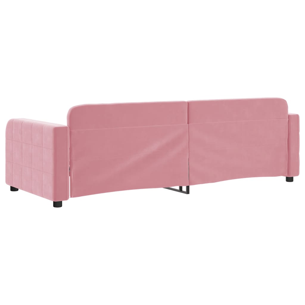 Letto da Giorno Rosa 80x200 cm in Velluto - homemem39