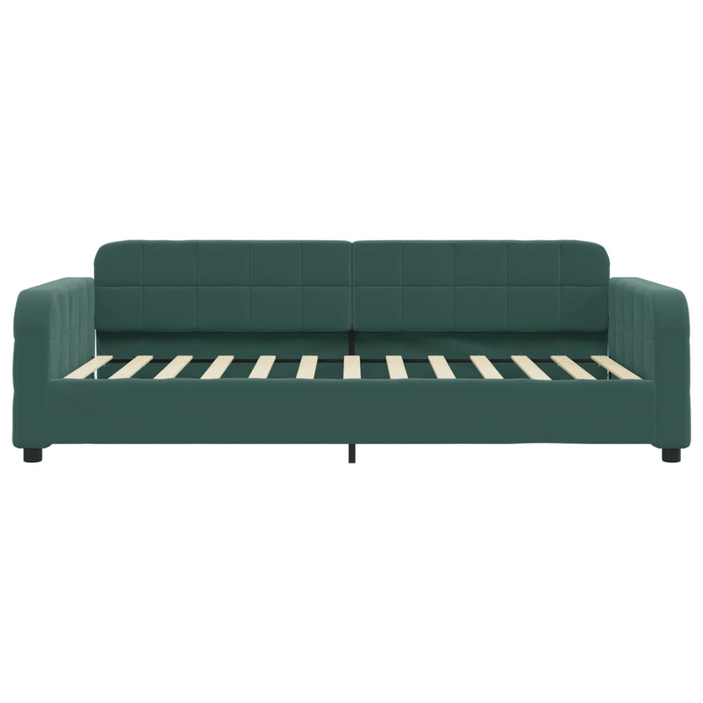 Letto da Giorno Verde Scuro 90x200 cm in Velluto - homemem39