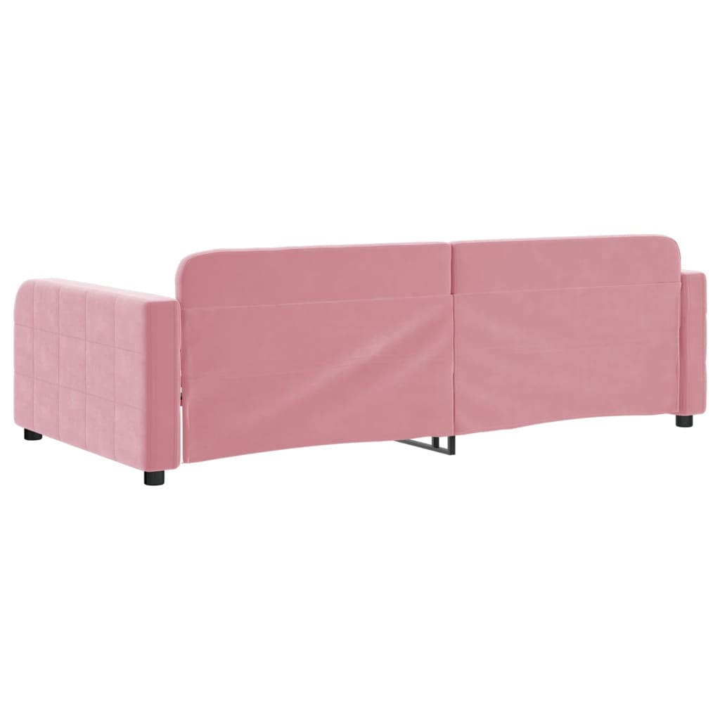 Letto da Giorno Rosa 90x200 cm in Velluto