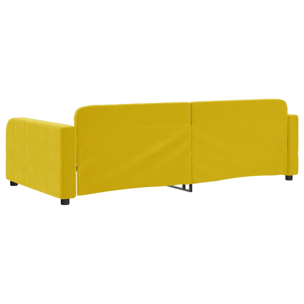 Letto da Giorno Giallo 90x200 cm in Velluto - homemem39