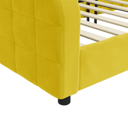 Letto da Giorno Giallo 90x200 cm in Velluto - homemem39