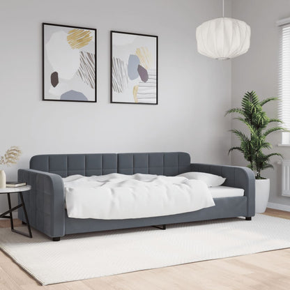 Letto da Giorno Grigio Scuro 100x200 cm in Velluto - homemem39