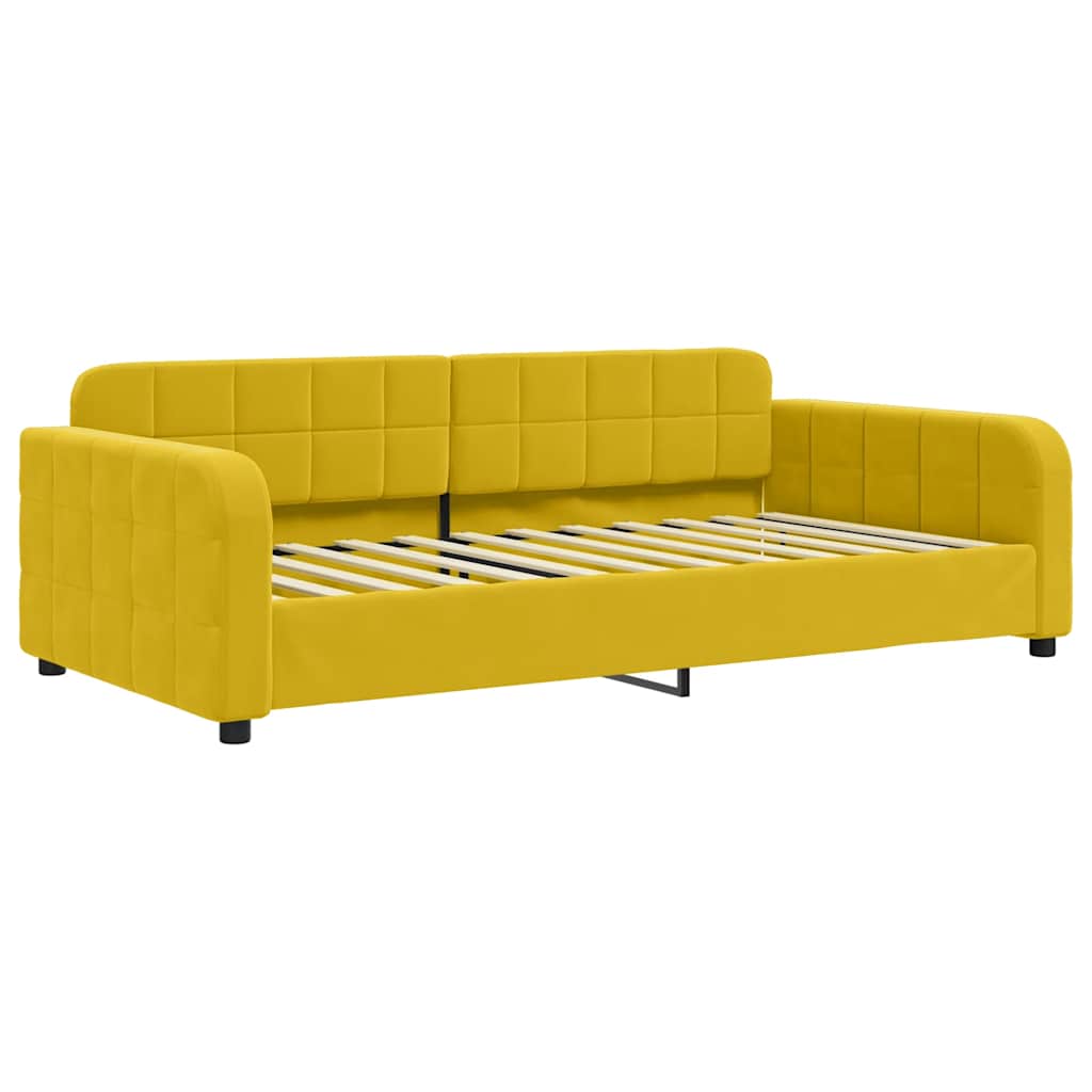 Letto da Giorno Giallo 100x200 cm in Velluto