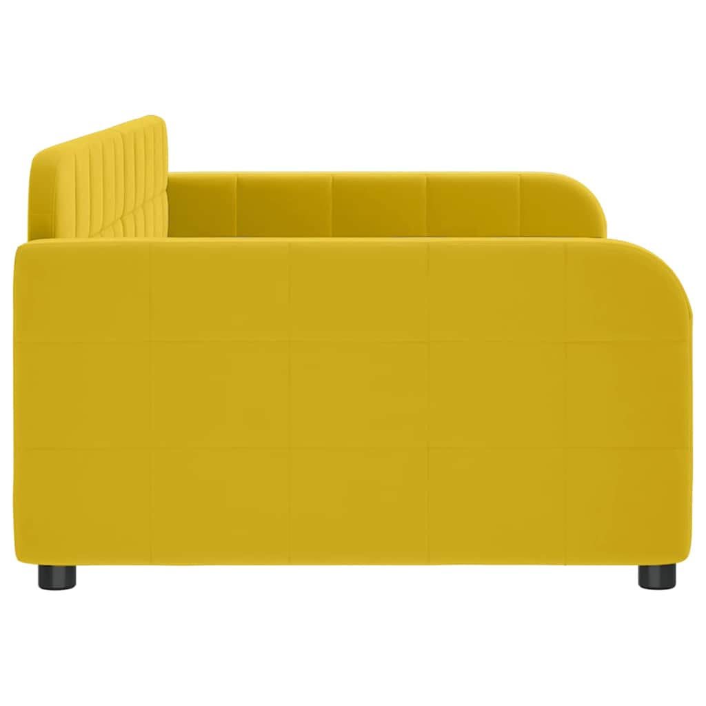 Letto da Giorno Giallo 100x200 cm in Velluto