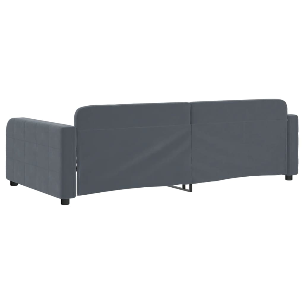 Letto da Giorno Grigio Scuro 90x190 cm in Velluto - homemem39