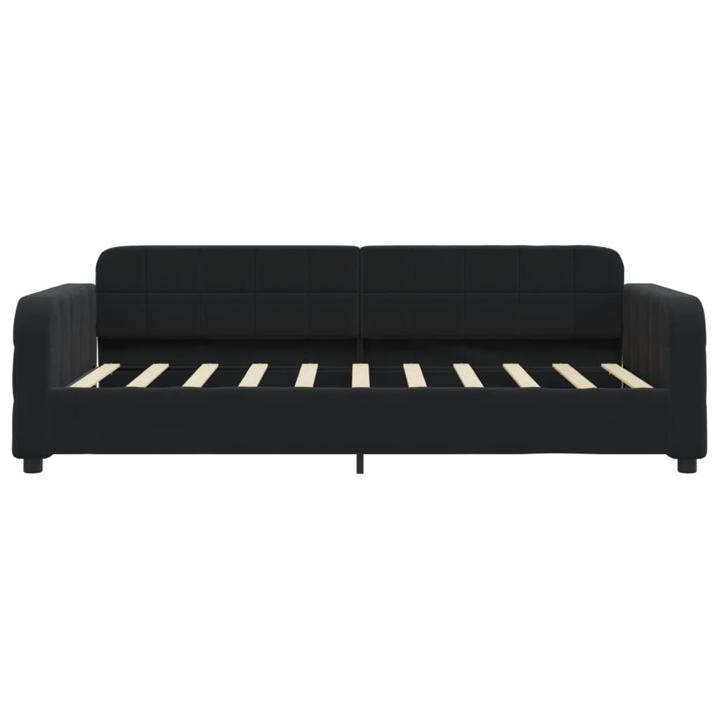 Letto da Giorno Nero 90x190 cm in Velluto