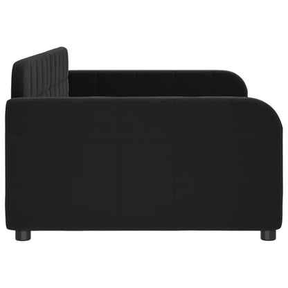 Letto da Giorno Nero 90x190 cm in Velluto