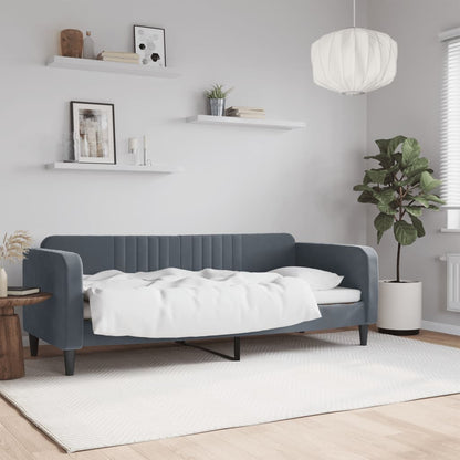 Letto da Giorno Grigio Scuro 80x200 cm in Velluto - homemem39