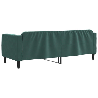 Letto da Giorno Verde Scuro 80x200 cm in Velluto - homemem39