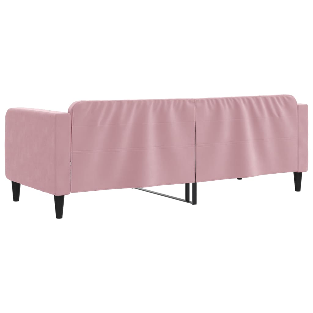 Letto da Giorno Rosa 80x200 cm in Velluto - homemem39