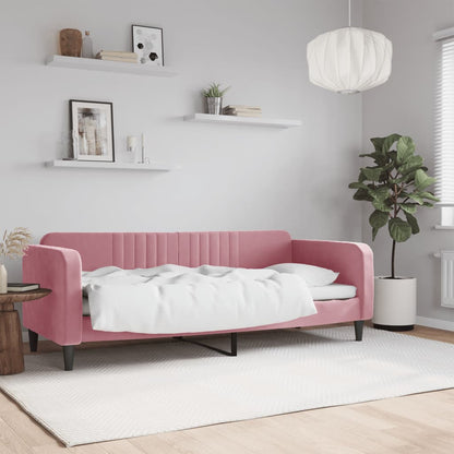 Letto da Giorno Rosa 80x200 cm in Velluto - homemem39