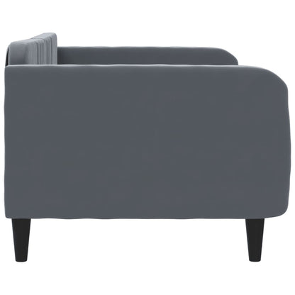 Letto da Giorno Grigio Scuro 90x200 cm in Velluto
