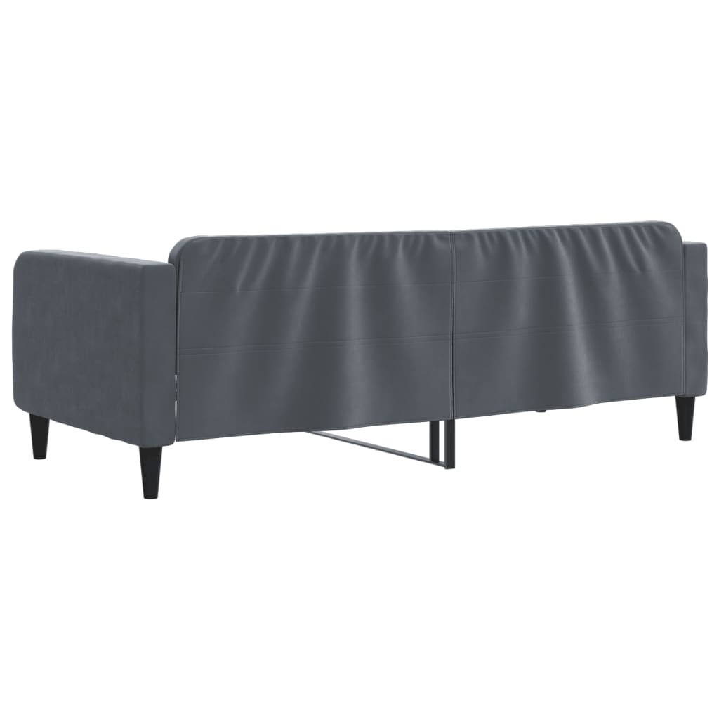 Letto da Giorno Grigio Scuro 90x200 cm in Velluto - homemem39
