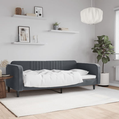 Letto da Giorno Grigio Scuro 90x200 cm in Velluto - homemem39