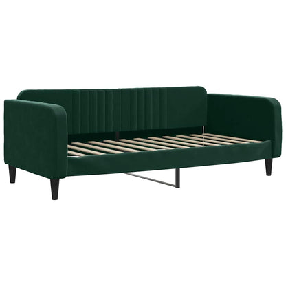 Letto da Giorno Verde Scuro 90x200 cm in Velluto