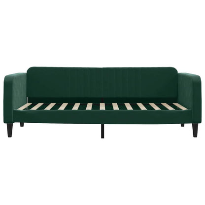 Letto da Giorno Verde Scuro 90x200 cm in Velluto