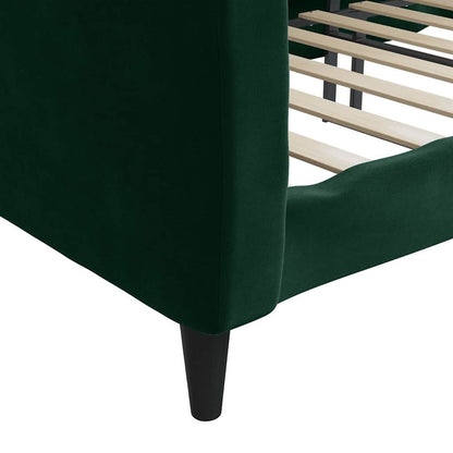 Letto da Giorno Verde Scuro 90x200 cm in Velluto