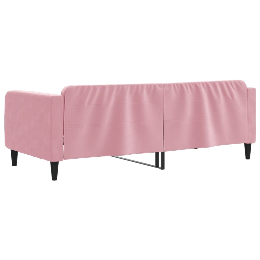 Letto da Giorno Rosa 90x200 cm in Velluto - homemem39