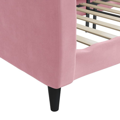 Letto da Giorno Rosa 90x200 cm in Velluto