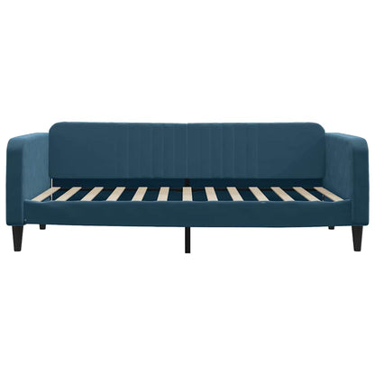 Letto da Giorno Blu 100x200 cm in Velluto