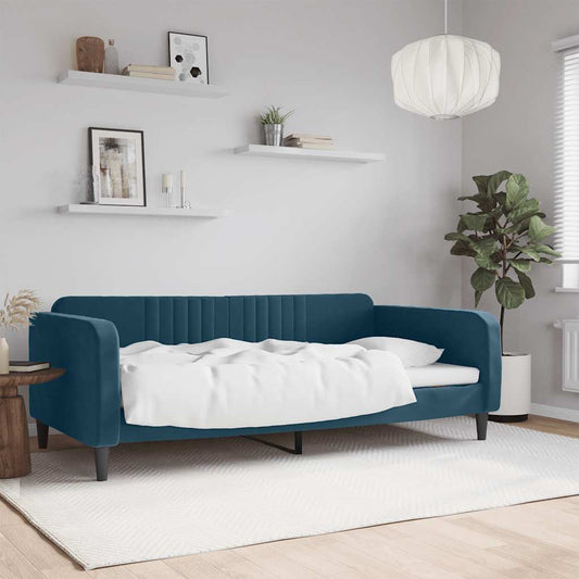 Letto da Giorno Blu 100x200 cm in Velluto | homemem39