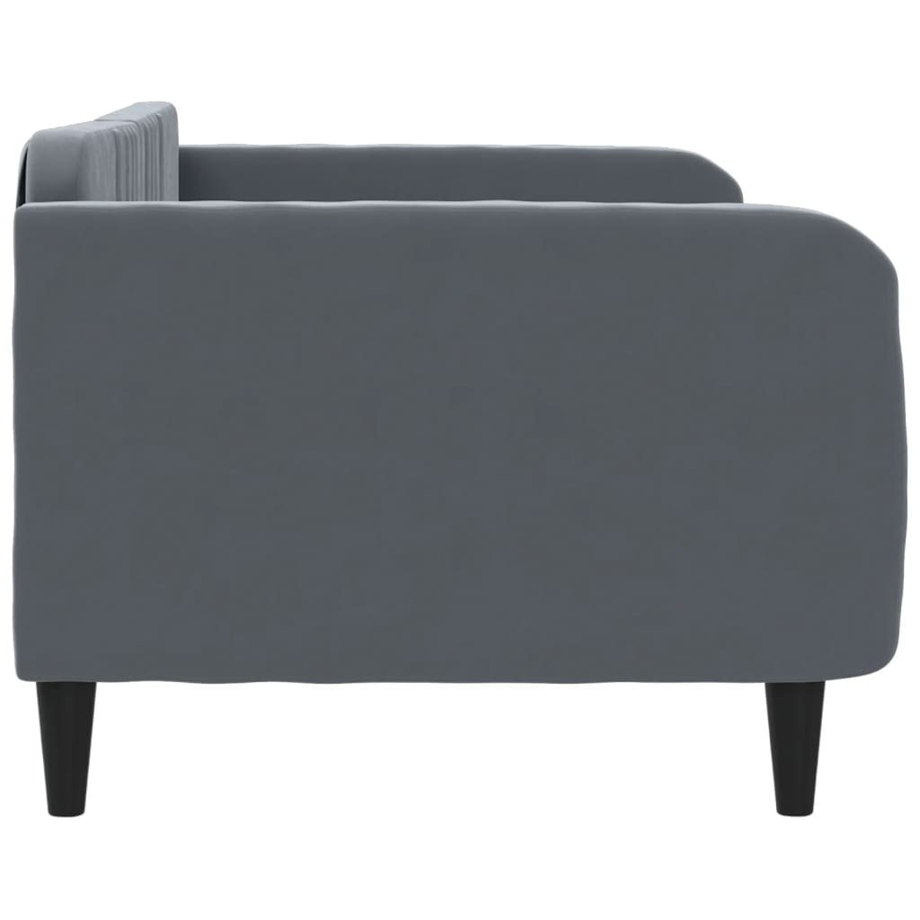 Letto da Giorno Grigio Scuro 100x200 cm in Velluto