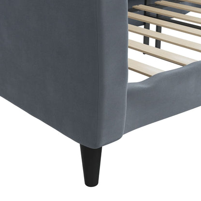 Letto da Giorno Grigio Scuro 100x200 cm in Velluto