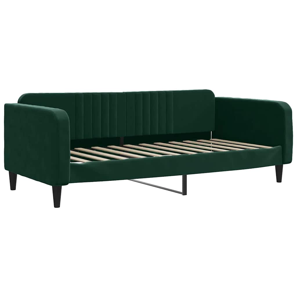 Letto da Giorno Verde Scuro 100x200 cm in Velluto | homemem39