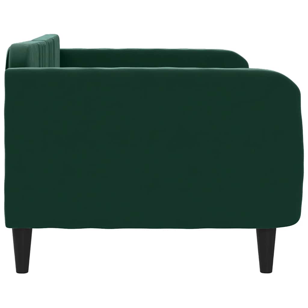 Letto da Giorno Verde Scuro 100x200 cm in Velluto